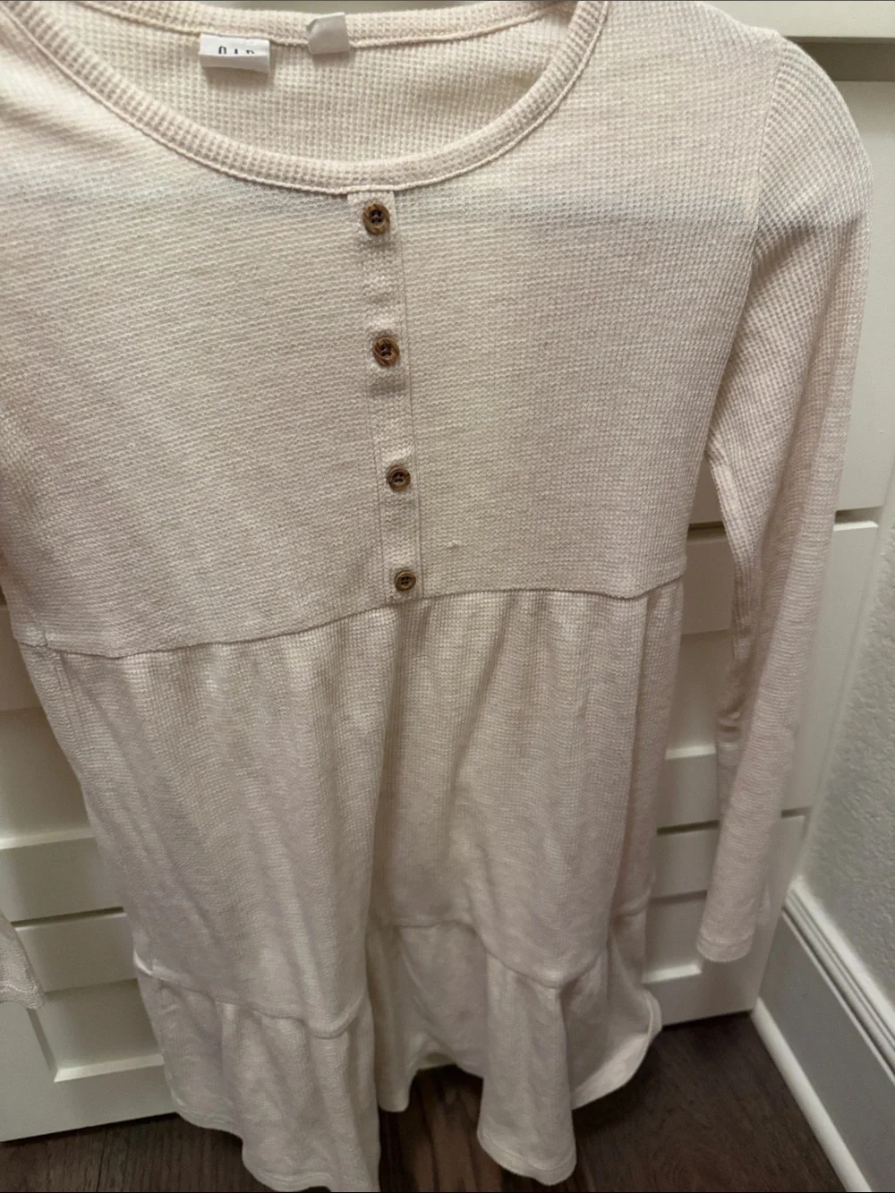 GAP Kids Long-Sleeve Waffle Knit Dress